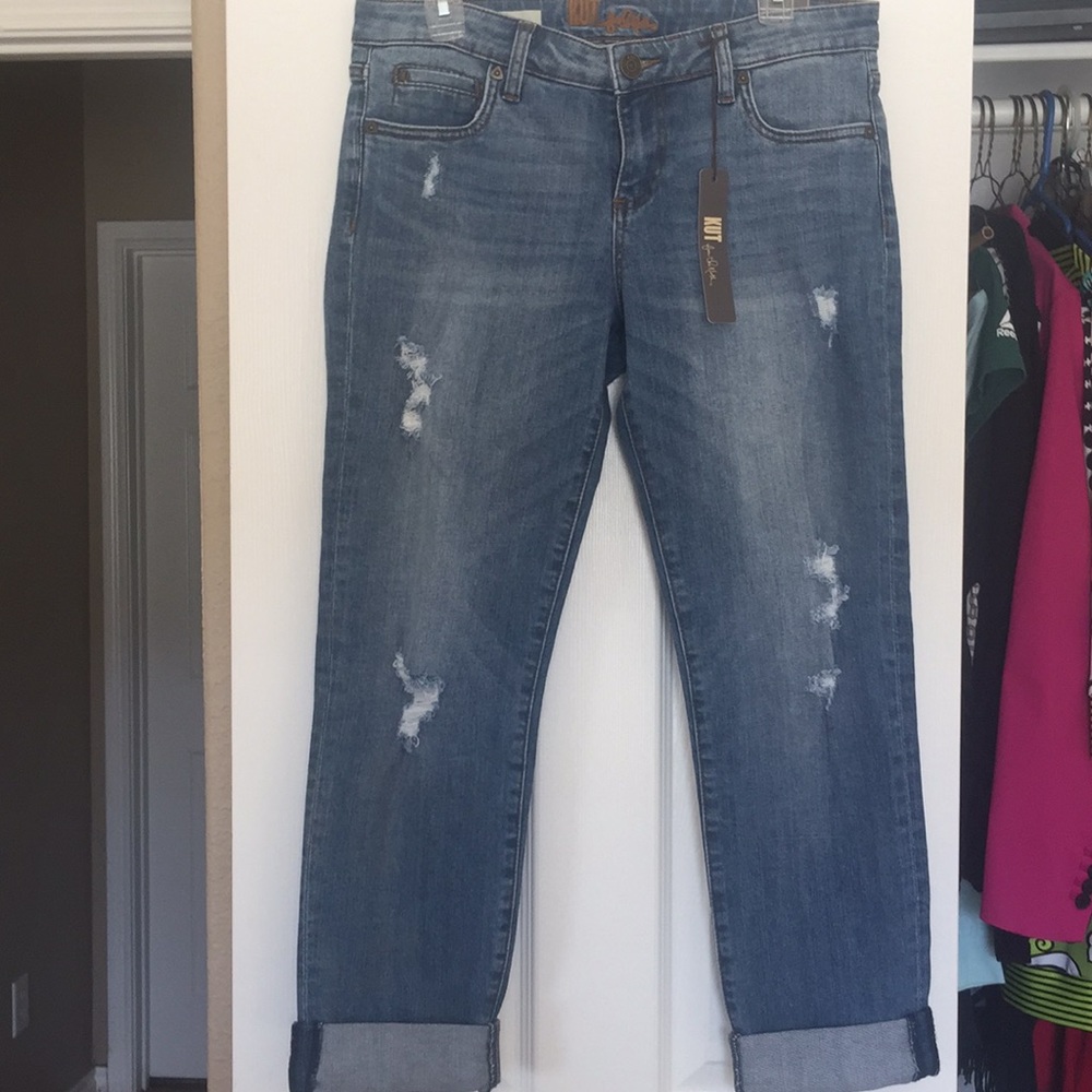 Kut from the Kloth denim capris boyfriend style